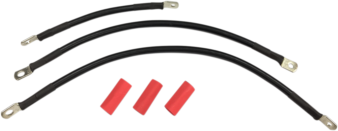 Drag Specialties Black Battery Cable Kit for 84-88 Harley Softail FXST FLST