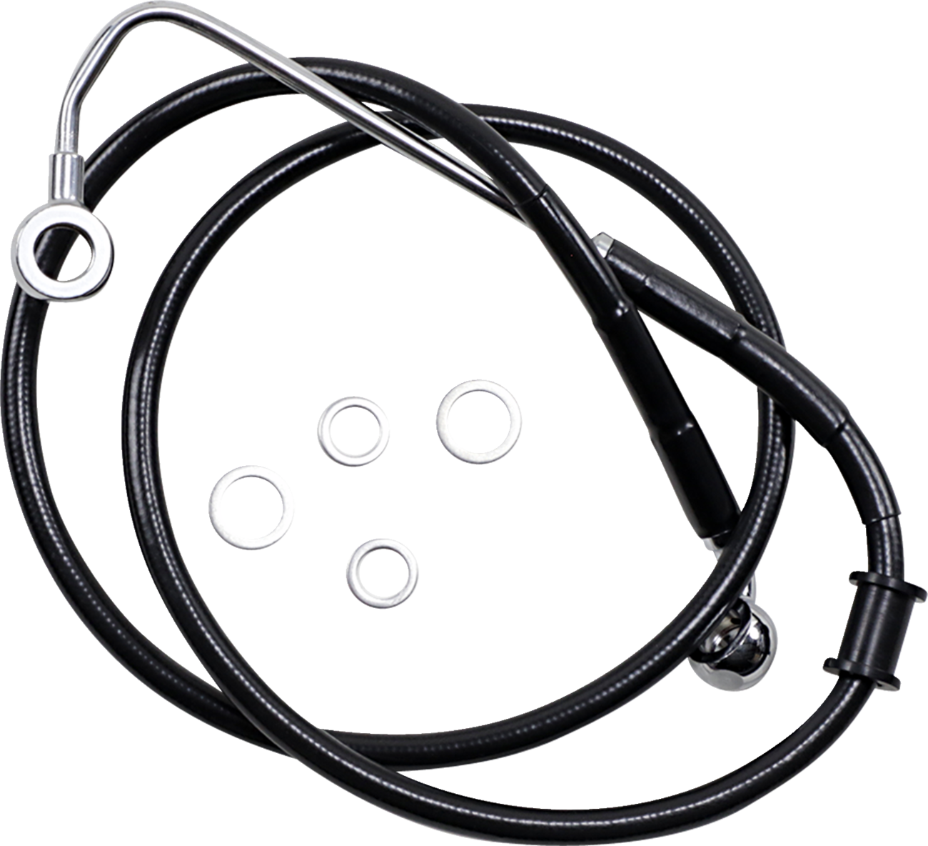 Drag specialties Brake Line - +10" - Black - '15-'17 Softail 2015-2017 Harley Davidson FLSTN Softail Deluxe