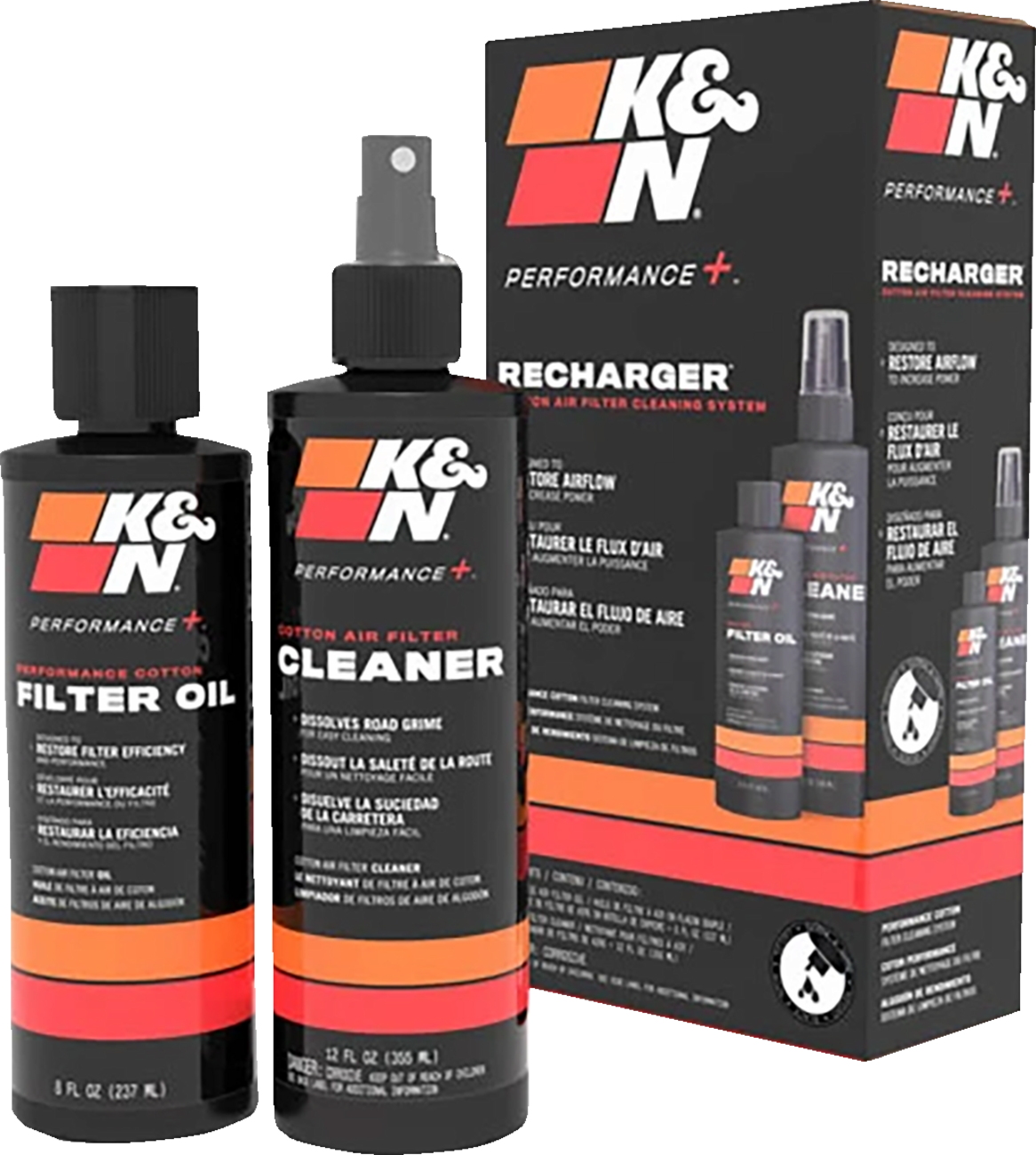 K & n Black Air Filter Care Kit