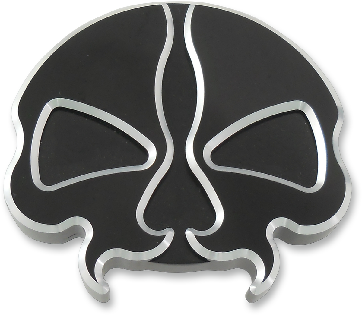 Drag specialties Gas Cap - Vented - Split Skull - Black Harley Davidson