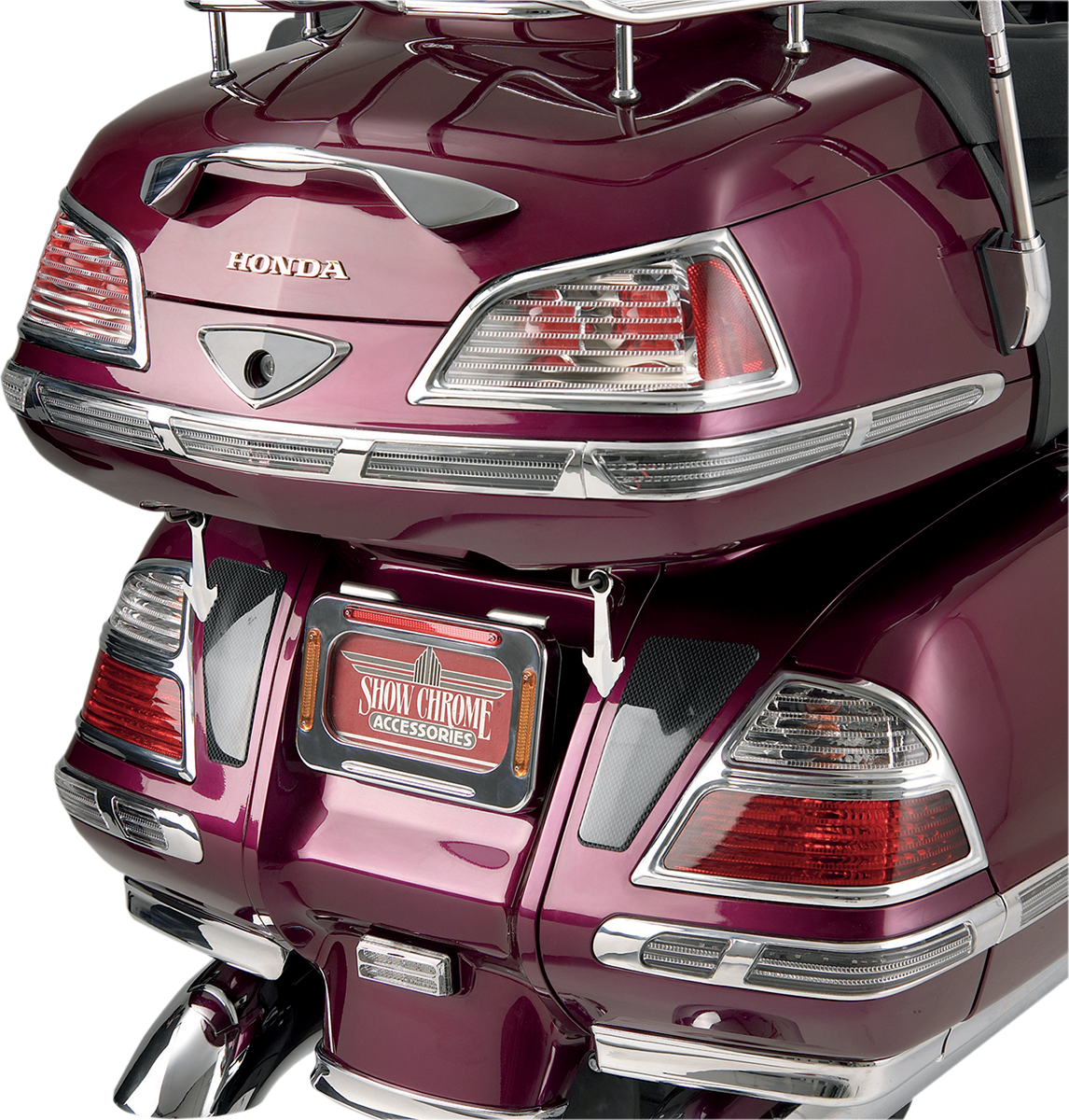 SHOW CHROME LED Trunk and Saddlebag Molding Insert Kit