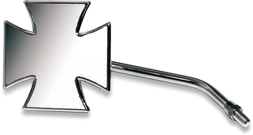 Emgo Mirror - Maltese - Side View - Cross - Chrome - Left - For Euro/Japanese Models