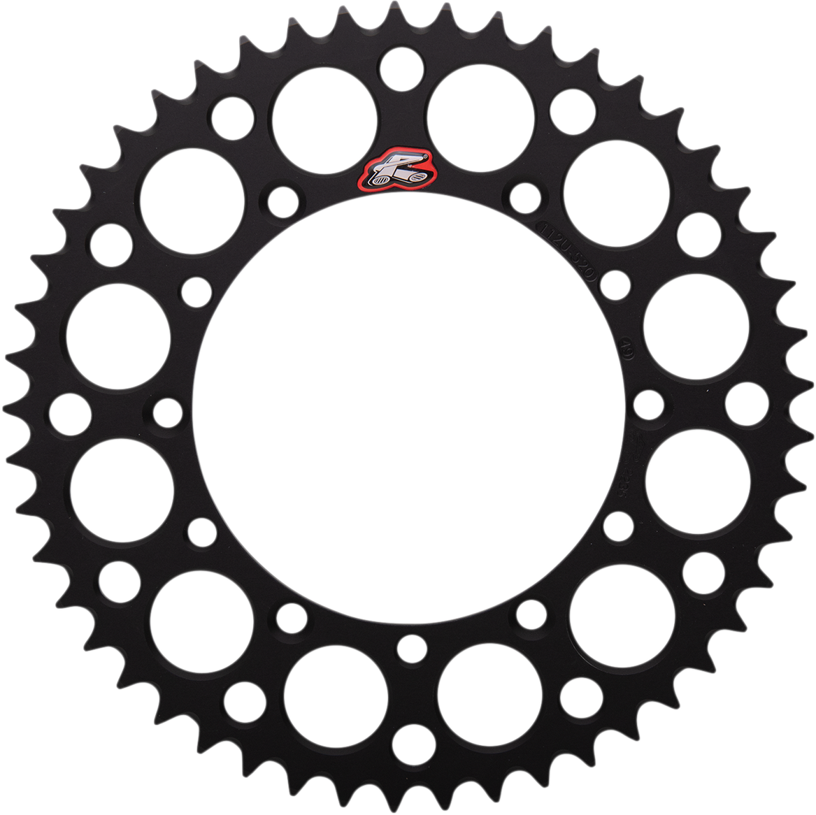 Renthal Rear Sprocket - Aluminum - 49 Tooth - Black - Kawasaki 49T