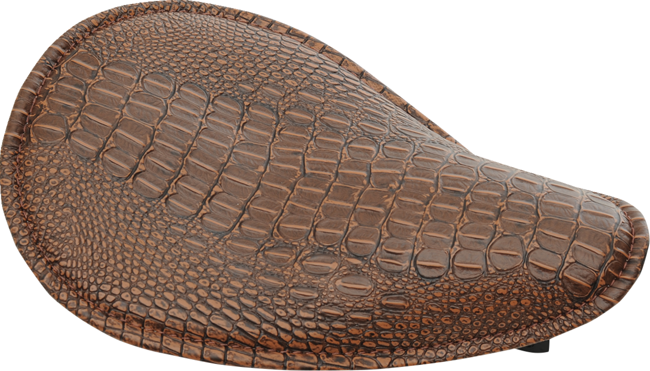 Drag specialties seats Seat - Spring Solo - Low-Profile - Small - Faux Alligator/Brown Stitching
