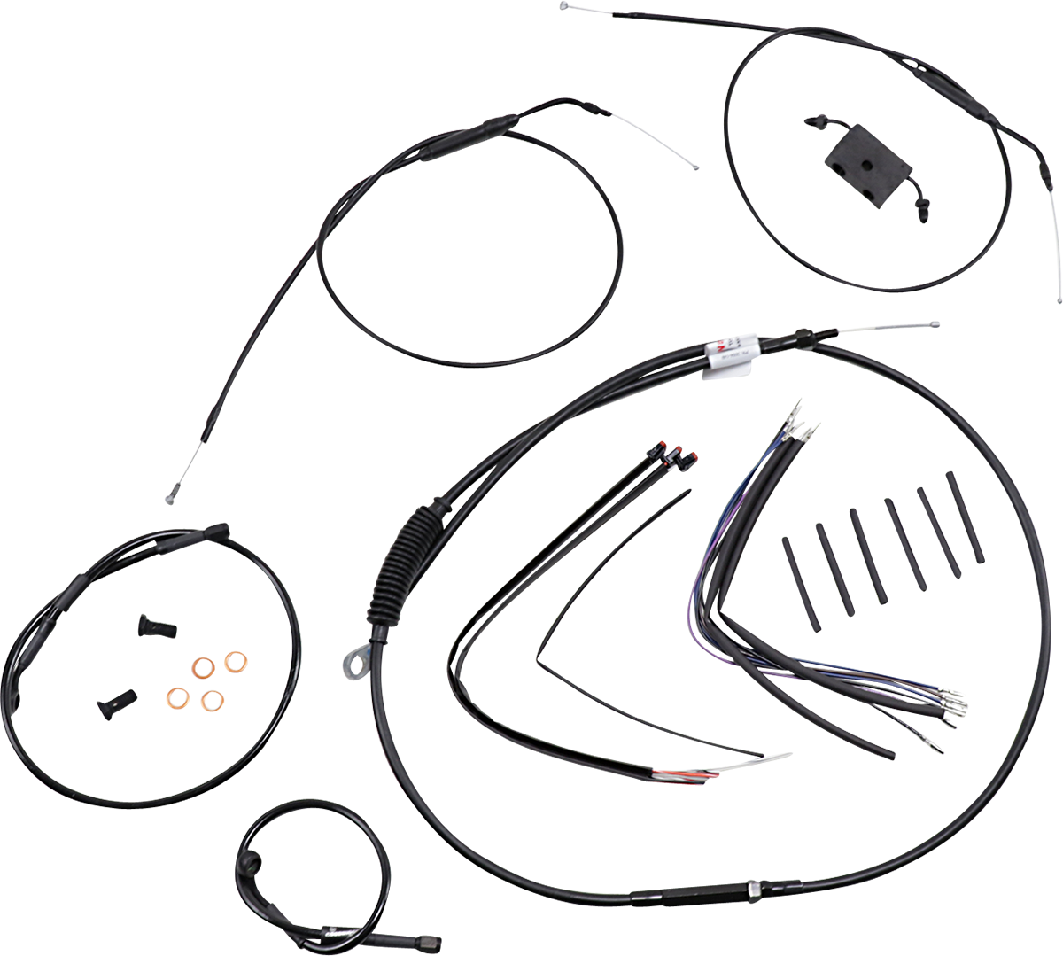 Burly Handlebar Cable Installation Kit For Harley w/ ABS