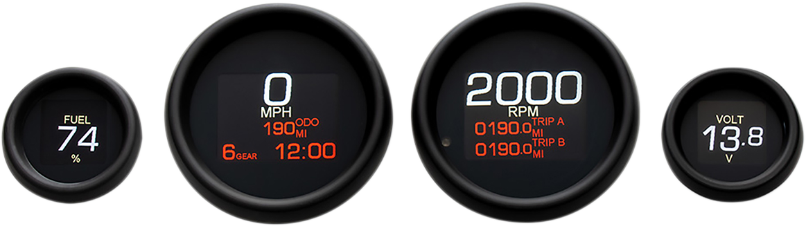 Dakota Digital MLX Series 4-Gauge Set For Harley 2004-2013