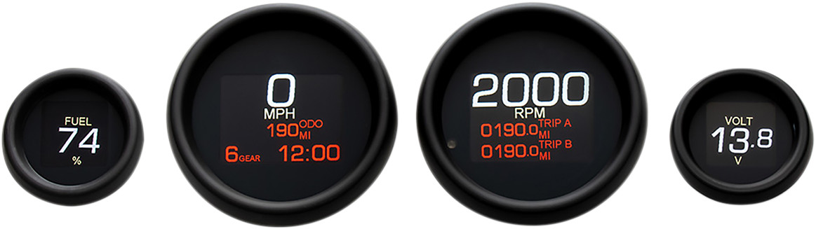 Dakota Digital MLX Series 4-Gauge Set For Harley 2004-2013