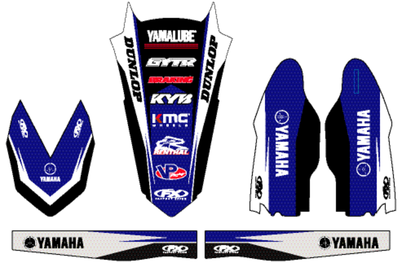 Factory Effex Trim Graphics Kit Yamaha YZ125 / YZ250 / YZ250F / YZ426F 1993-2002