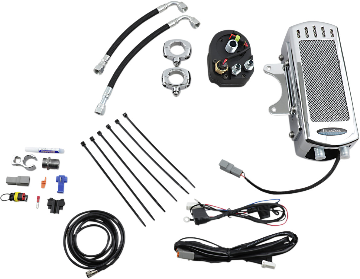 UltraCool Side Mount Oil Cooler Kit For Harley Softail 1985-2017