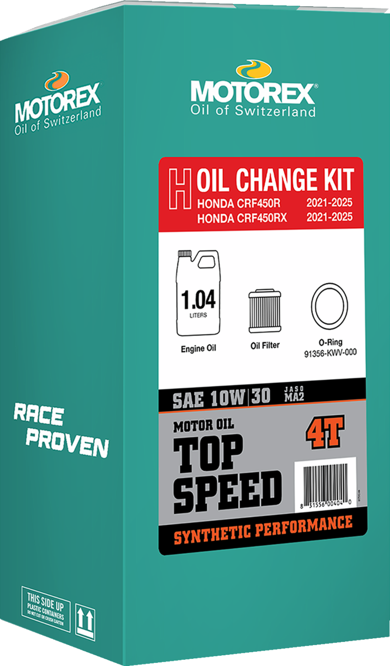 Motorex Top Speed Oil Change Kit Honda CRF450R / RX / RWE / R-S 2021-2025