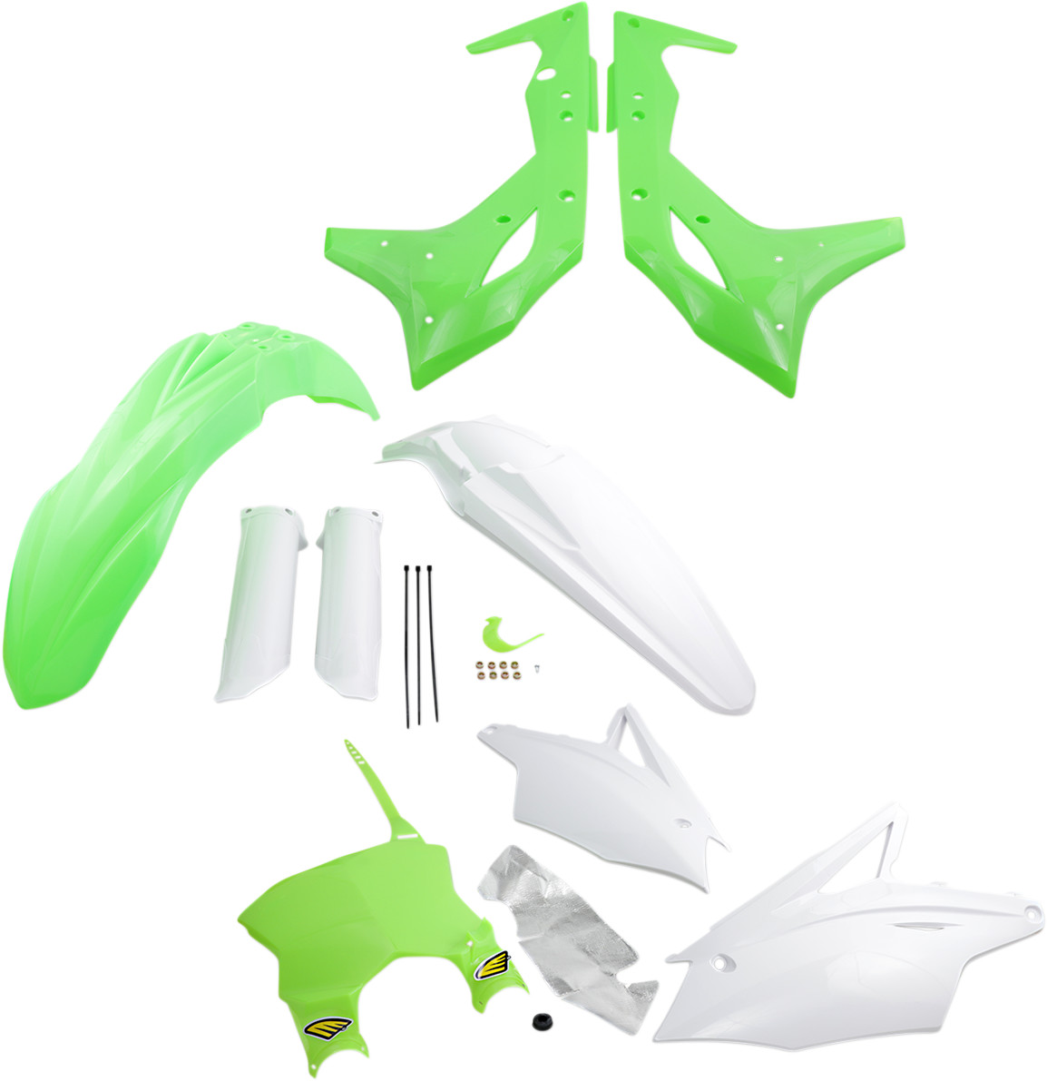 Cycra Powerflow Complete Body Kit - Green/White