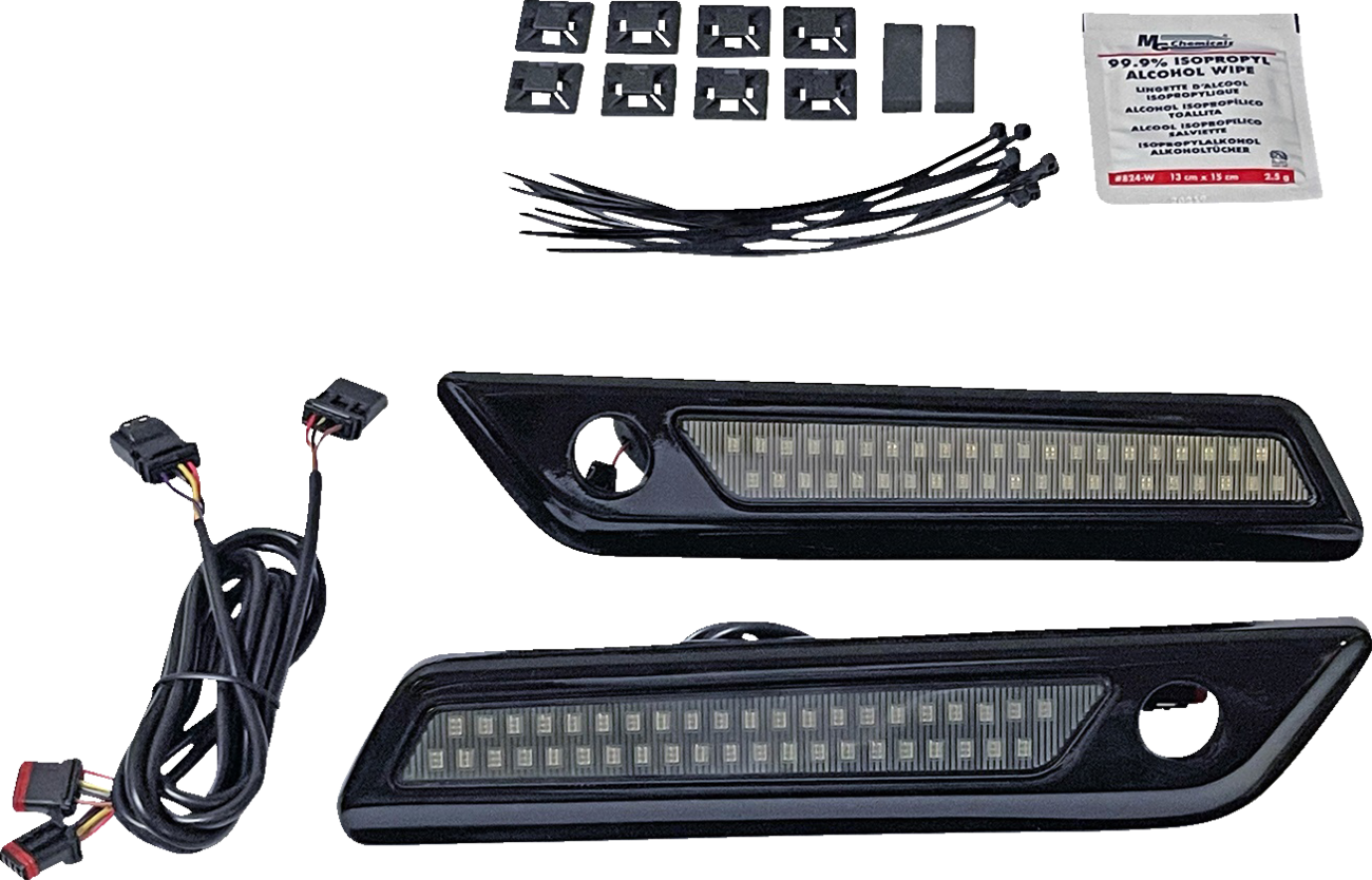 Custom Dynamics Dual Color Saddlebag Latch Lights With Housing For Harley Touring 2014-2025