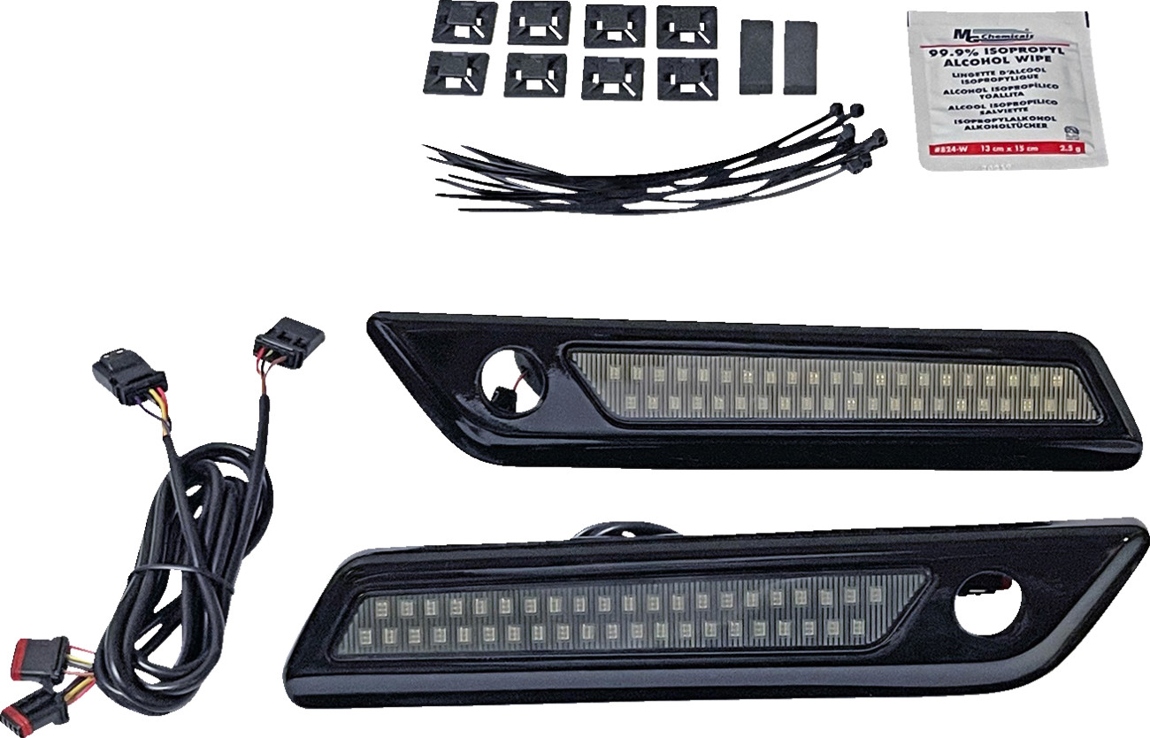Custom Dynamics Dual Color Saddlebag Latch Lights With Housing For Harley Touring 2014-2025
