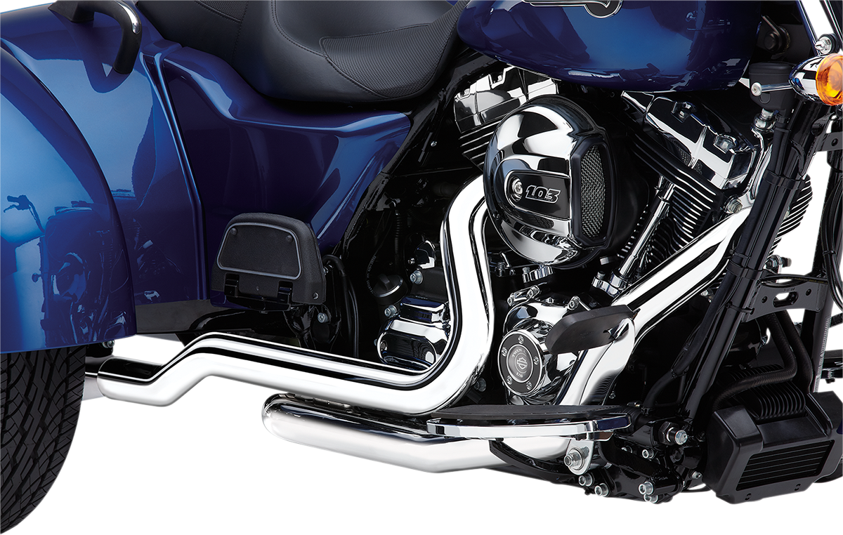 COBRA POWERPORT DUAL HEADPIPES CHROME TRIKE 10-16