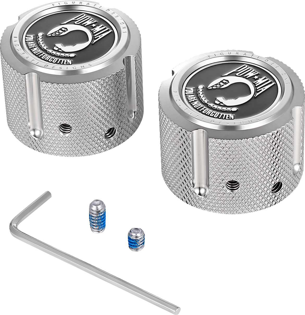 Figurati Designs Front Axle Nut Covers for Harley 2002-2025