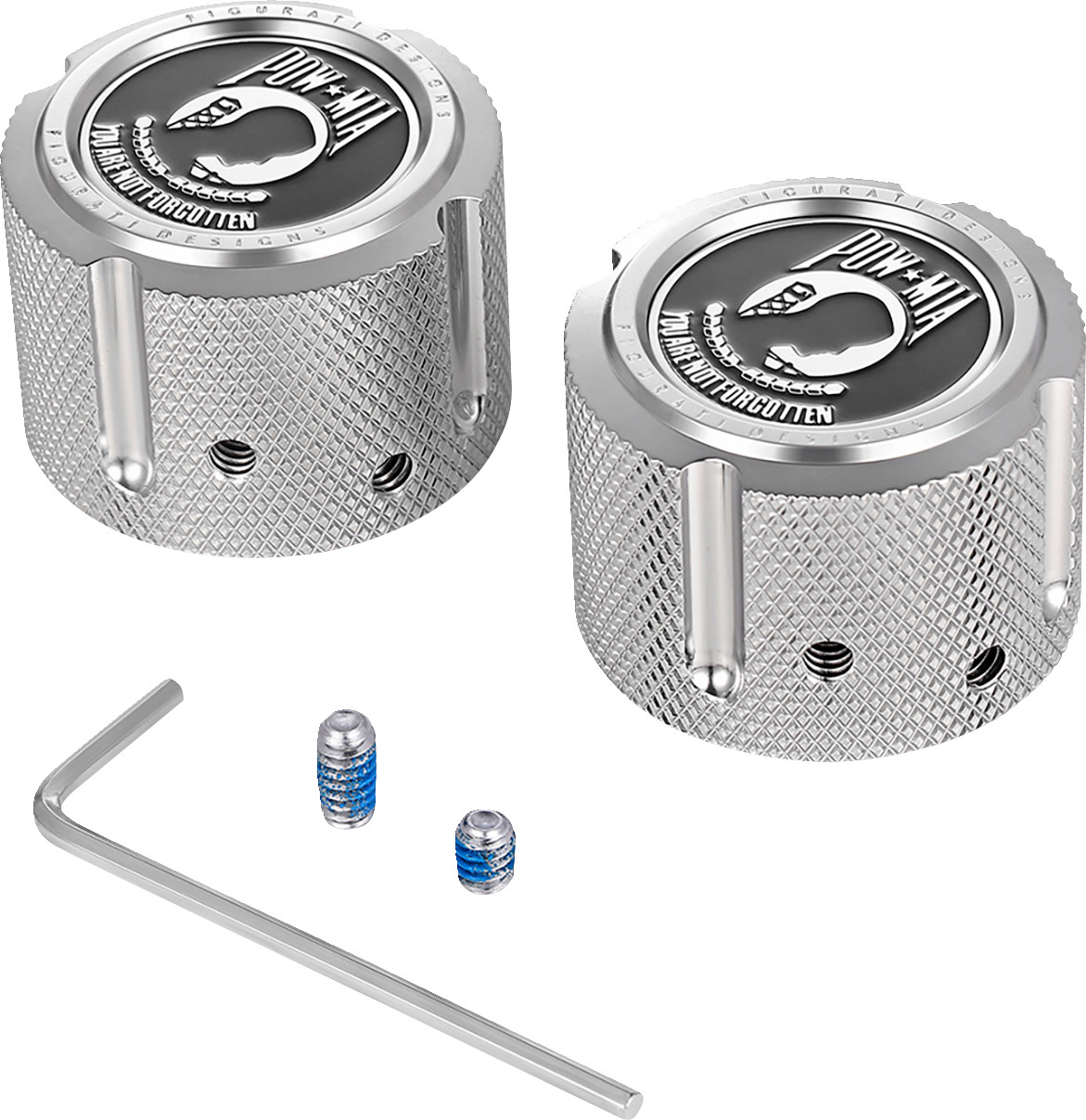 Figurati Designs Front Axle Nut Covers for Harley 2002-2026