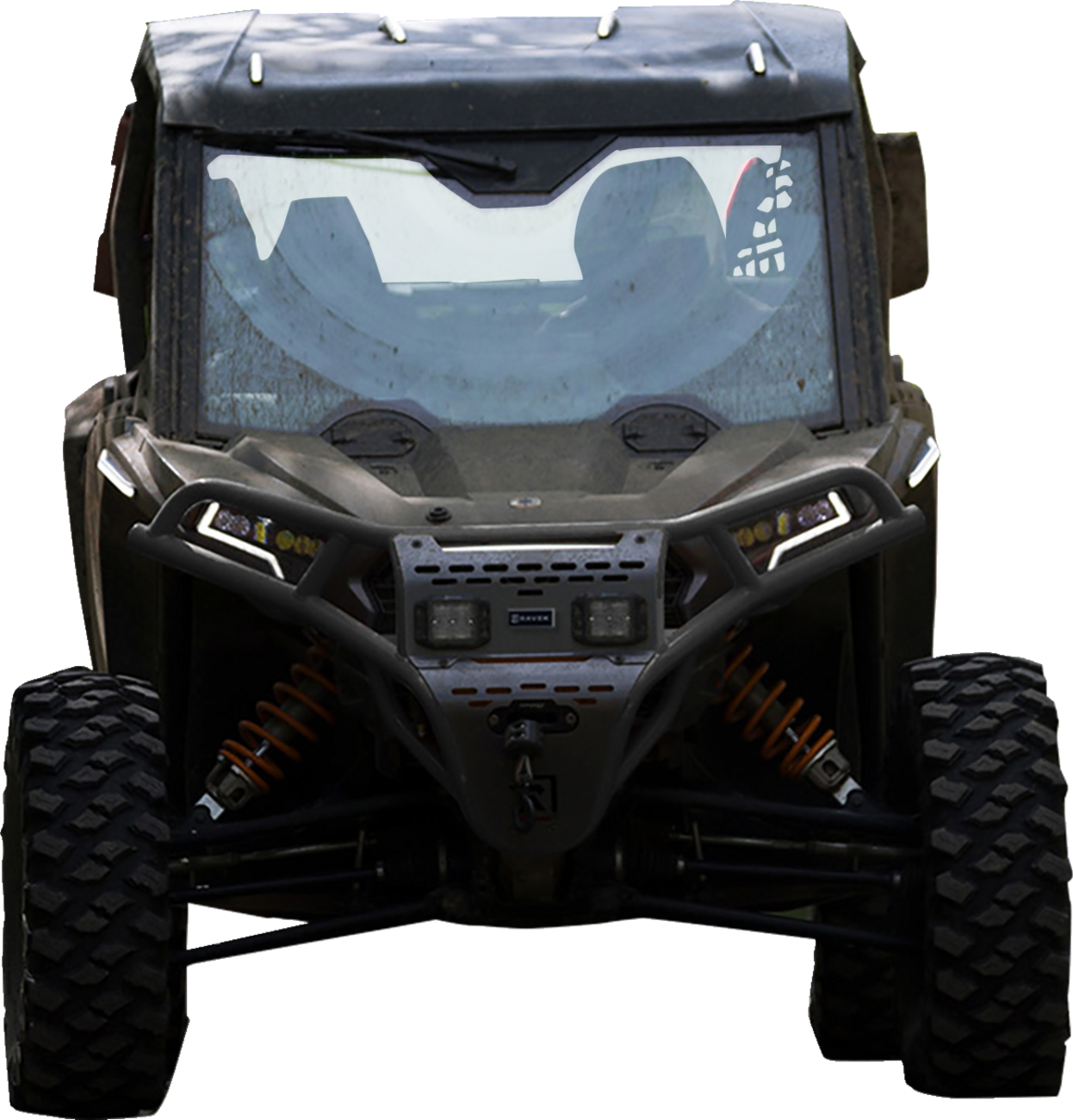 Ravek Front Bumper/Skid Plate with White Lights - Black - RZR XP 1000 2024-2025 Polaris RZR XP 1000 Premium / 2024-2025 Polaris RZR XP 1000 Sport / 2024-2025 Polaris RZR XP 1000 Ultimate