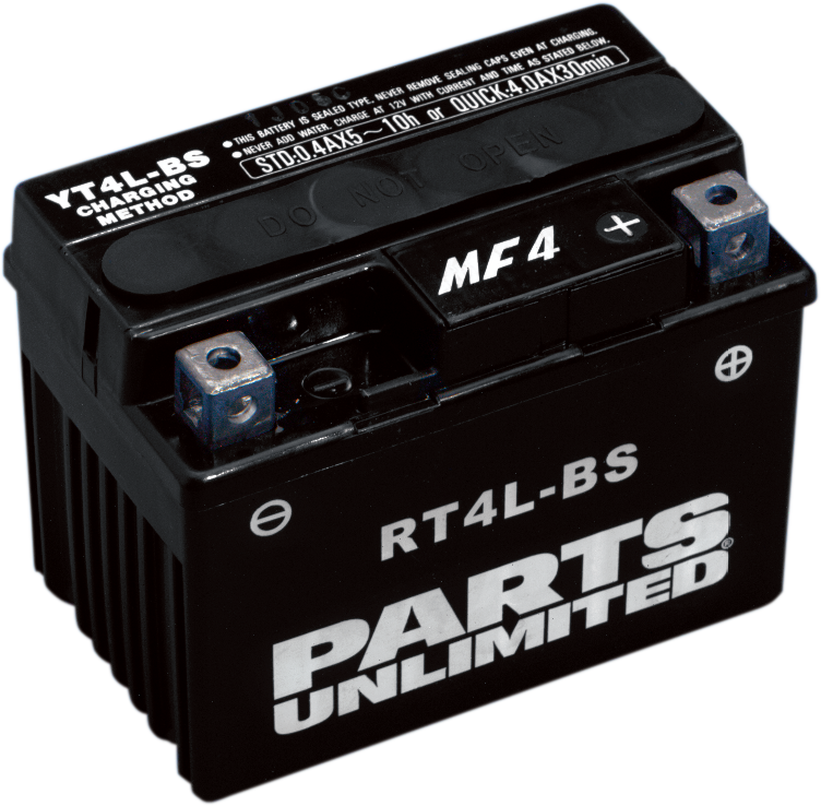 Parts unlimited AGM Battery - RTX4LBS .18 L Yamaha/Kawasaki/KTM/Gas Gas/Honda/Hyosung/E-Ton/Polaris/Husaberg/Can-Am/Husqvarna/Suzuki/Aprilia/Kasea/Arctic Cat