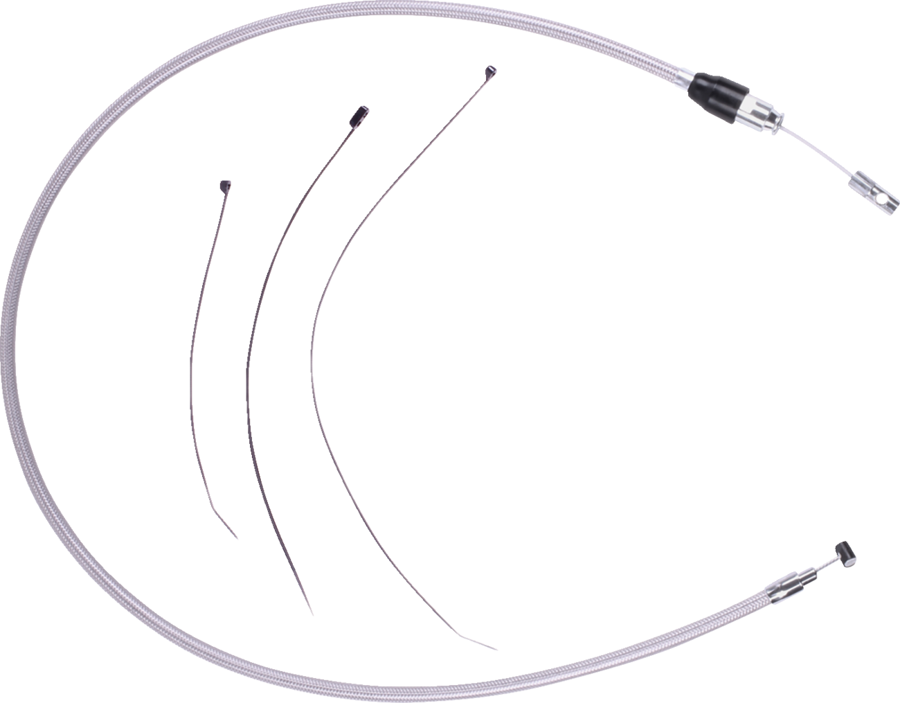 Drag specialties Quick Connect Clutch Cable - Upper - 44" - Stainless Steel 2023-2024 Harley Davidson FLHXSE CVO Street Glide / 2024-2024 Harley Davidson FLHX Street Glide