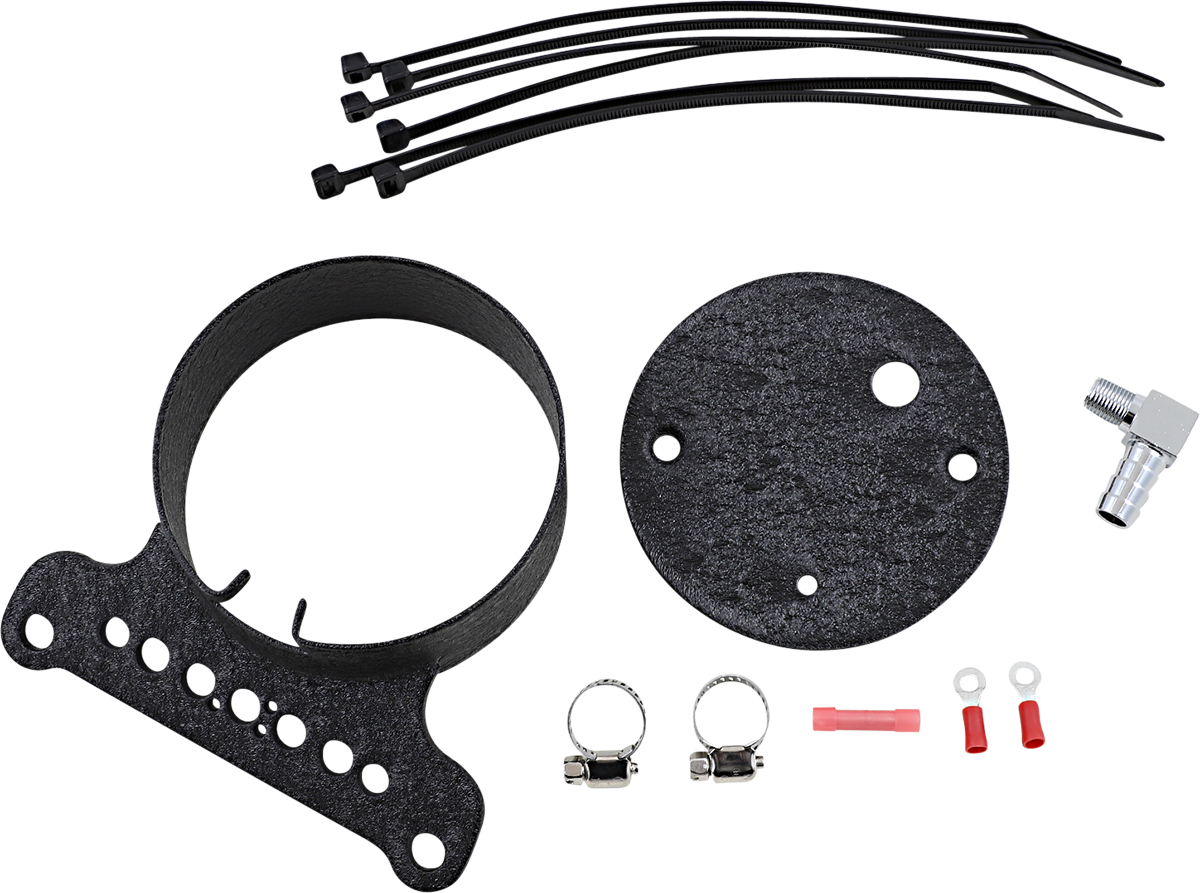 Drag specialties Single Gauge Bracket - Wrinkle Black Harley Davidson