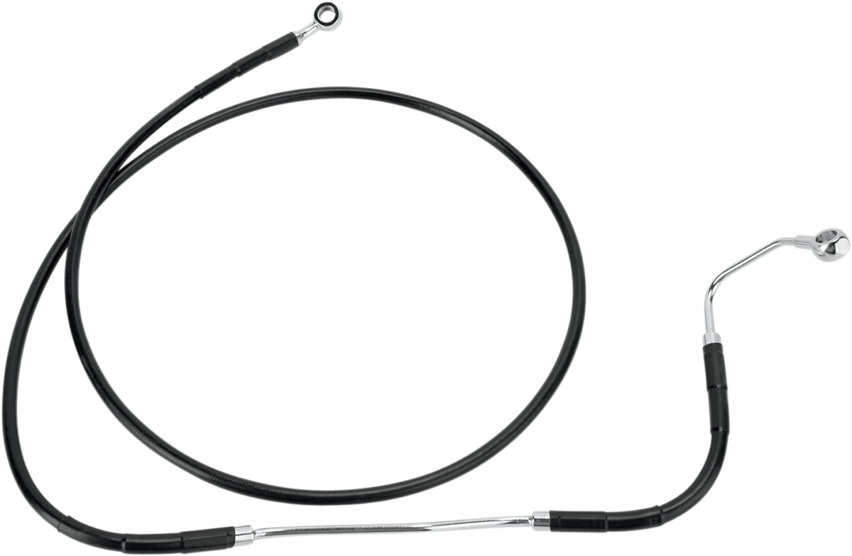 Drag specialties Brake Line - Front - Black - +6" ABS Harley Davidson