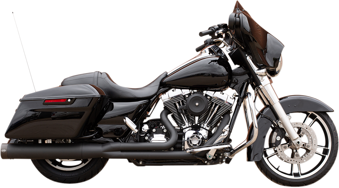 S&s cycle 2-into-1 Exhaust for '95-'16 FL - Black Harley Davidson