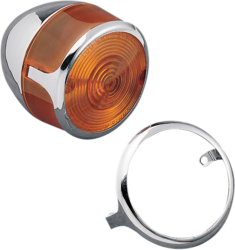 Drag specialties Chrome Turn Signal Lens trim Rings for 8601 Harley