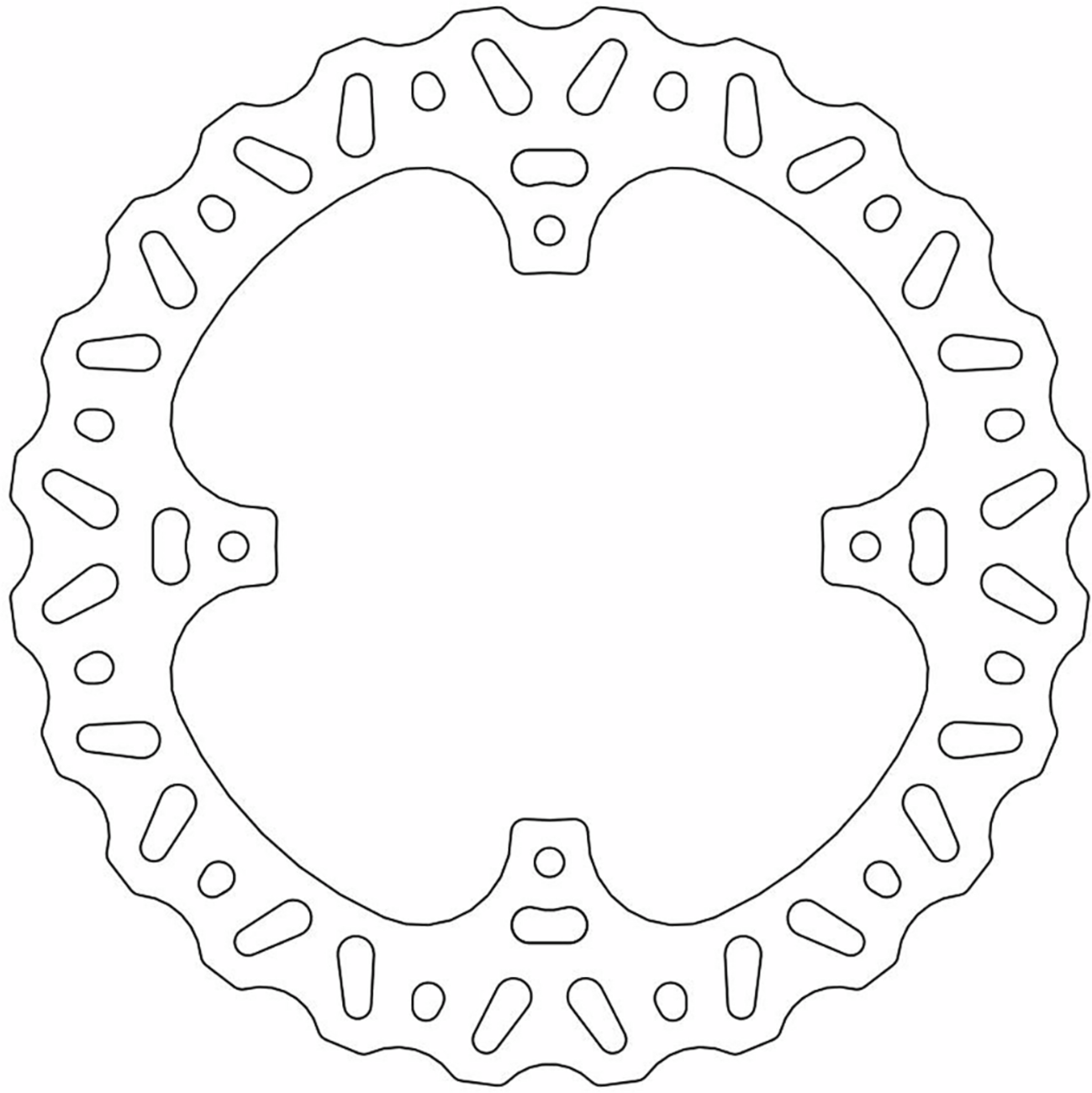 Moto Master Flame Fixed Rear Rotor