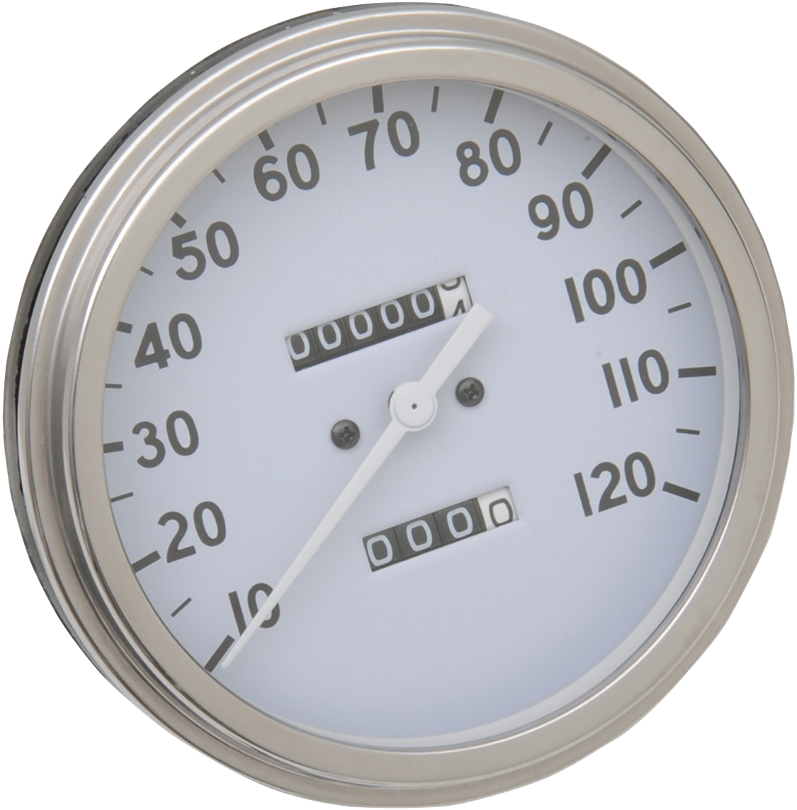 Drag specialties 5" MPH FL-Style 2:1 Speedometer - '36-'40 White Face Harley Davidson