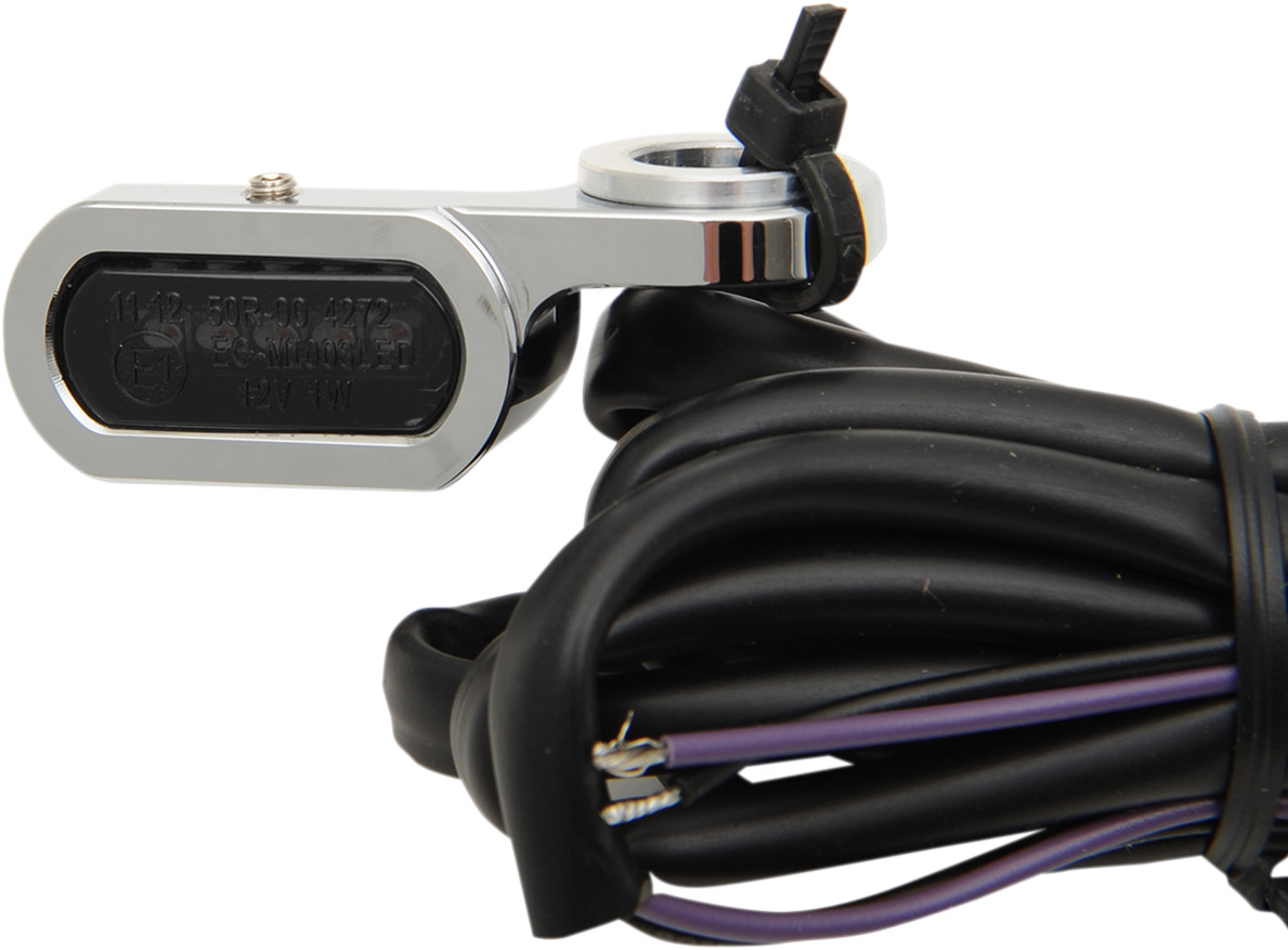 Drag specialties LED Handlebar Marker Lights - Hydraulic Clutch - Chrome/Smoke Harley Davidson