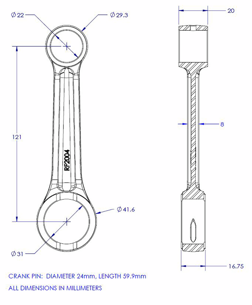 VINTCO Connecting Rod Kit