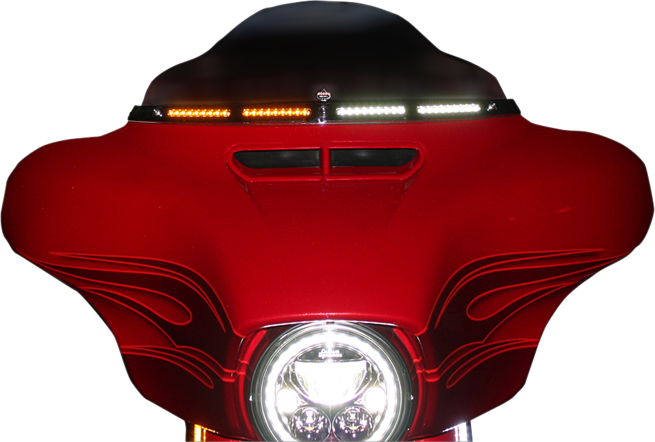 Custom Dynamics Dual Function LED Windshield Trim for Harley Electra Glide 1996-2005