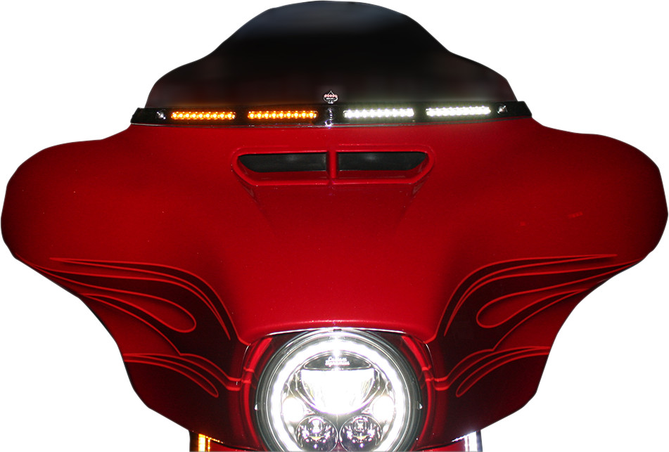 Custom Dynamics Dual Function LED Windshield Trim for Harley Electra Glide 1996-2005