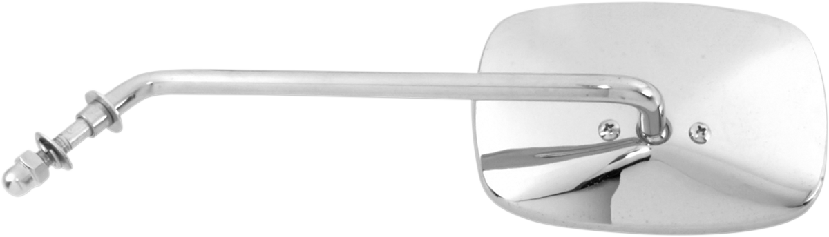 Emgo Mirror - Side View - Plain Face/Rectangle - Long Stem - Left - Screw-In - Each