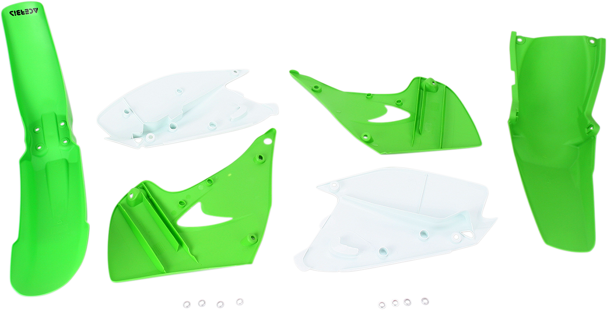 Acerbis Standard Body Kit - '05 OEM Green/White '03-'07 2003-2007 Kawasaki KX250 / 2003-2005 Kawasaki KX125