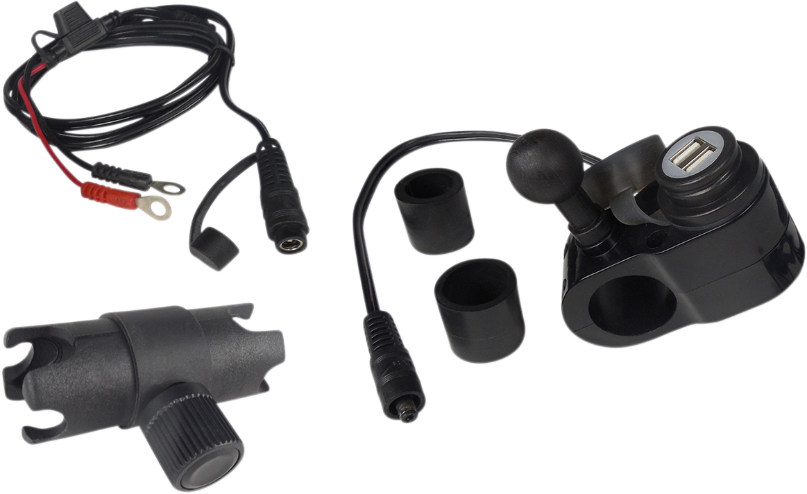 Dual USB Port Charger with 1" Ball Mount