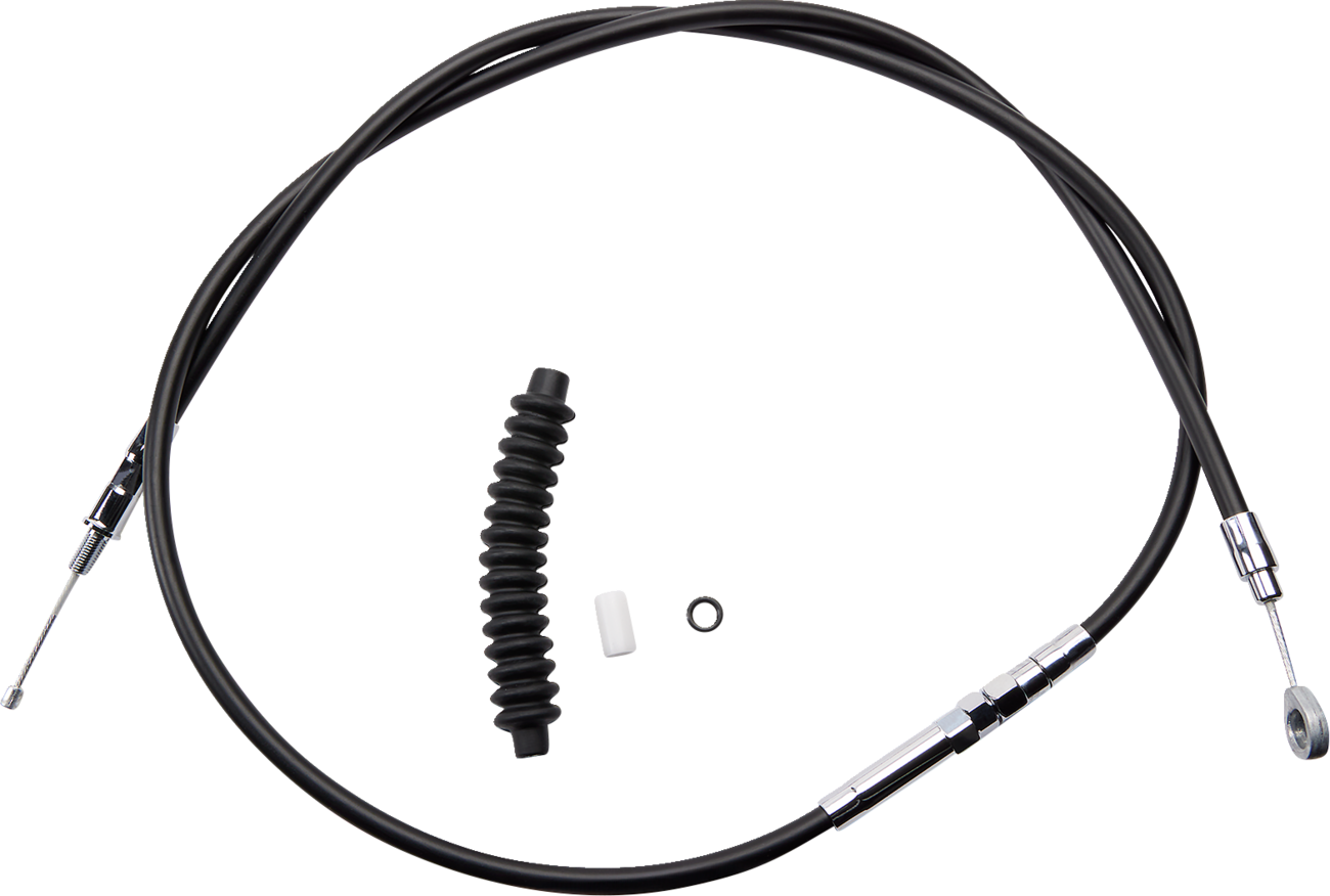 Drag specialties High-Efficiency Black Vinyl Clutch Cable - 62-11/16" Harley Davidson