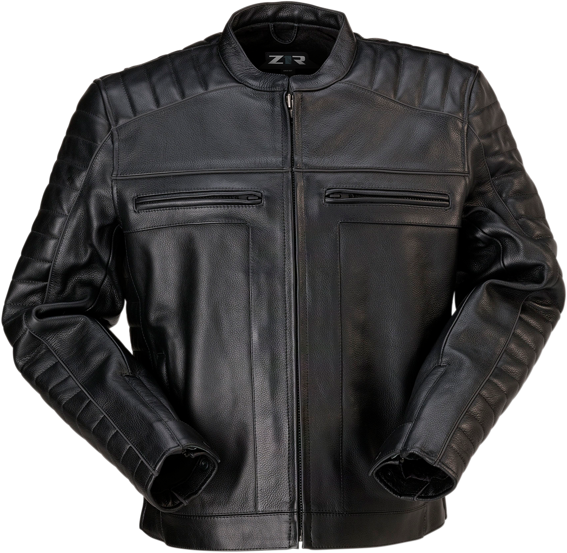 Z1R Artillery Mens Black Leather Motorcycle Riding Street Racing Jacket