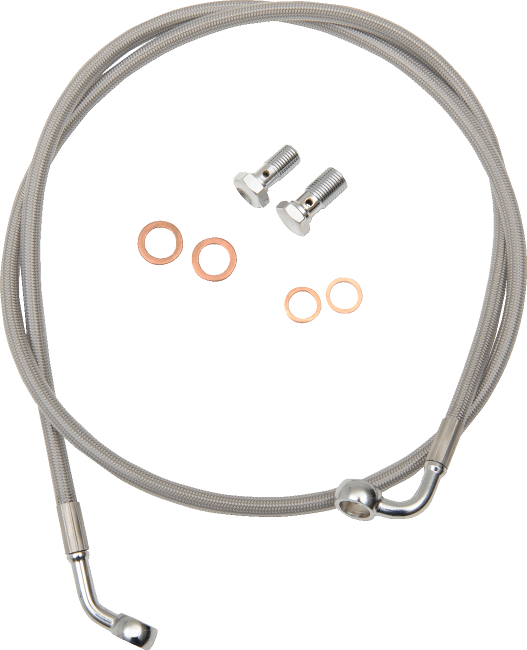 La choppers Brake Lines - 15" - 17" Ape Hanger Handlebars - Stainless Steel Harley Davidson