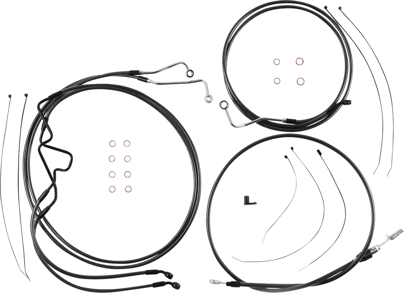 Magnum shielding Black Pearl™ Designer Handlebar Installation Kit - 6" - '21-'22 FLHR 2021-2022 Harley Davidson FLHR Road King / 2021-2023 Harley Davidson FLHRXS Road King Special