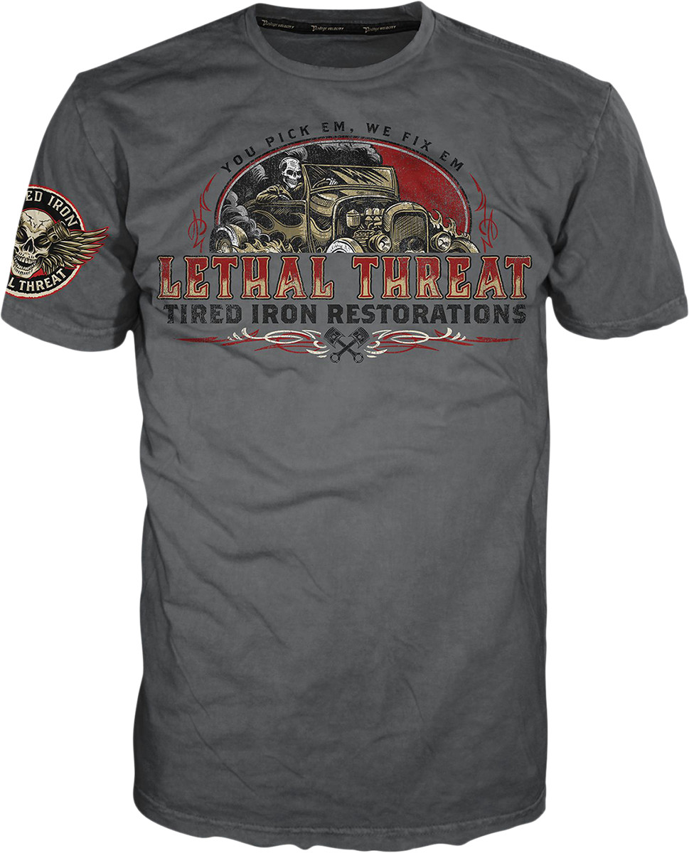 LETHAL THREAT Tired Iron Restorations T-Shirt