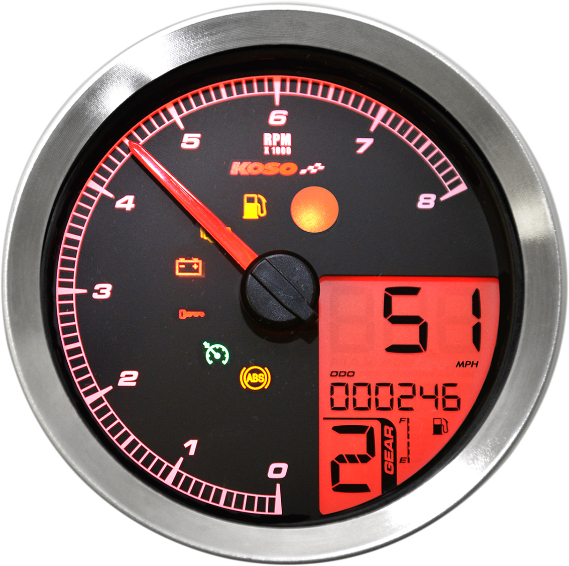 Koso HD-04 Multi-Function Speedometer For Harley Dyna / Sportster 2011-2022