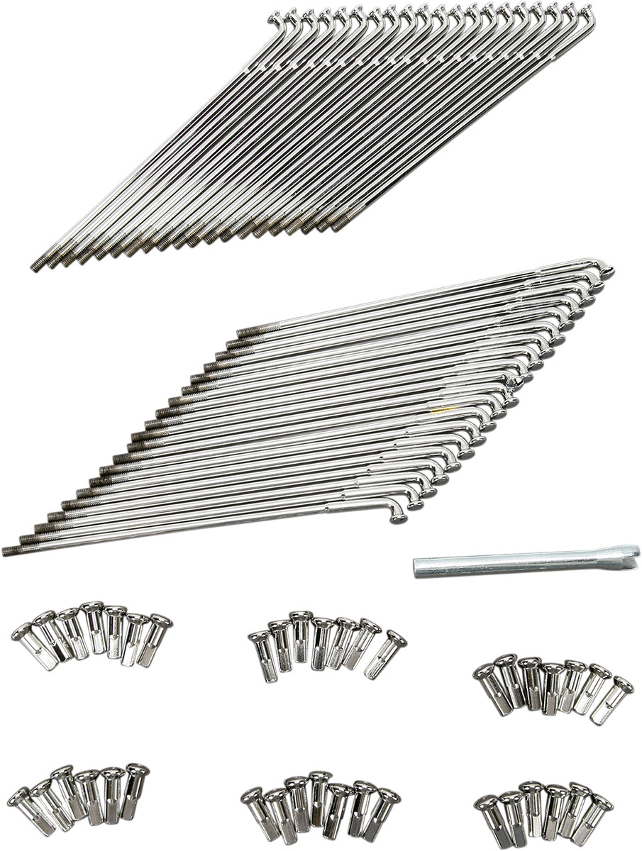 Drag specialties Spoke Set - Front - Chrome - 8-1/4" Harley Davidson