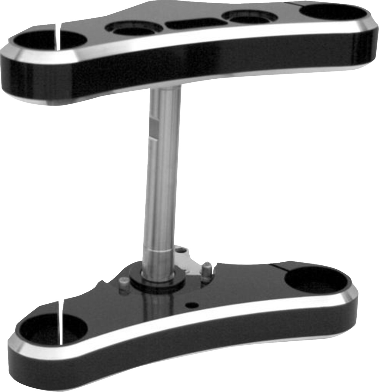 Headwinds Triple Tree - 49 mm - Black - 3° Rake - Elite Smooth Harley Davidson