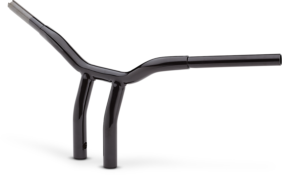 La choppers Kage Fighter Welded Bent-Riser Handlebar - One Piece - 10" - Black