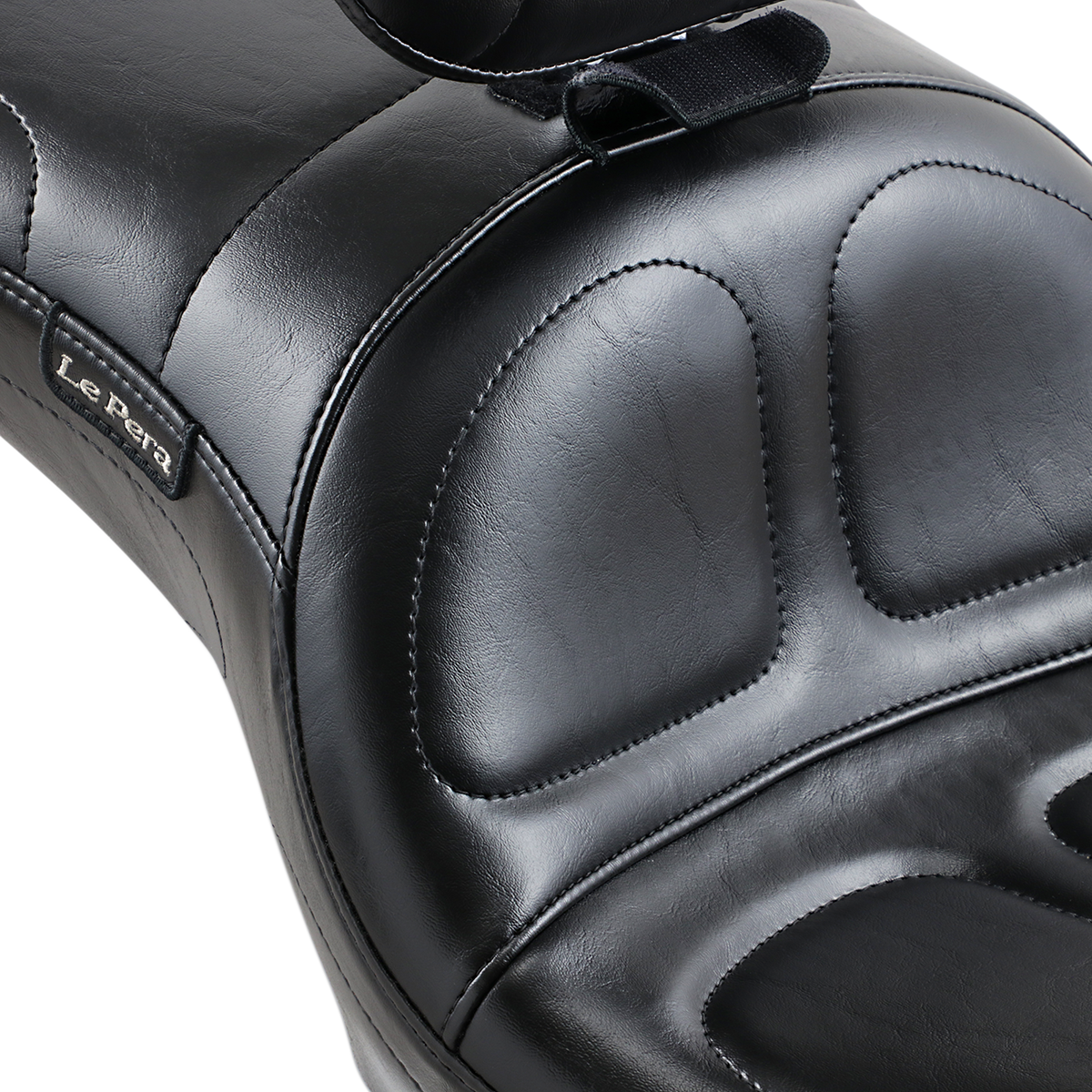 Le pera Maverick Seat - with Backrest - Stitched - Black - FLD/FXD '06-'17 Harley Davidson
