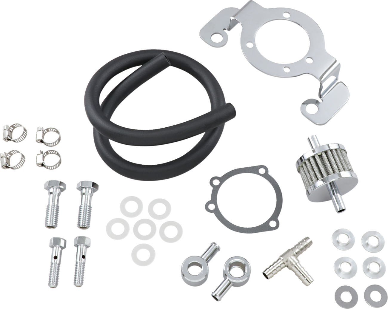 Drag Specialties Crankcase Breather with Support Bracket Kit