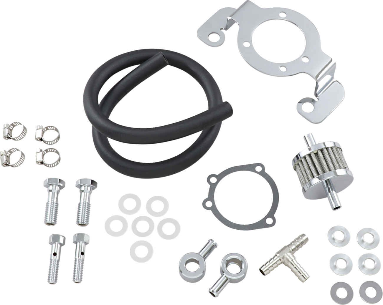 Drag Specialties Crankcase Breather with Support Bracket Kit