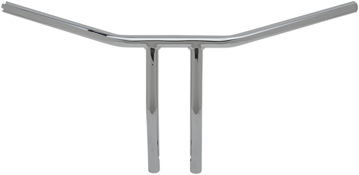 Drag specialties 1" T-Bar - Dimpled - Curved - 10" - Chrome