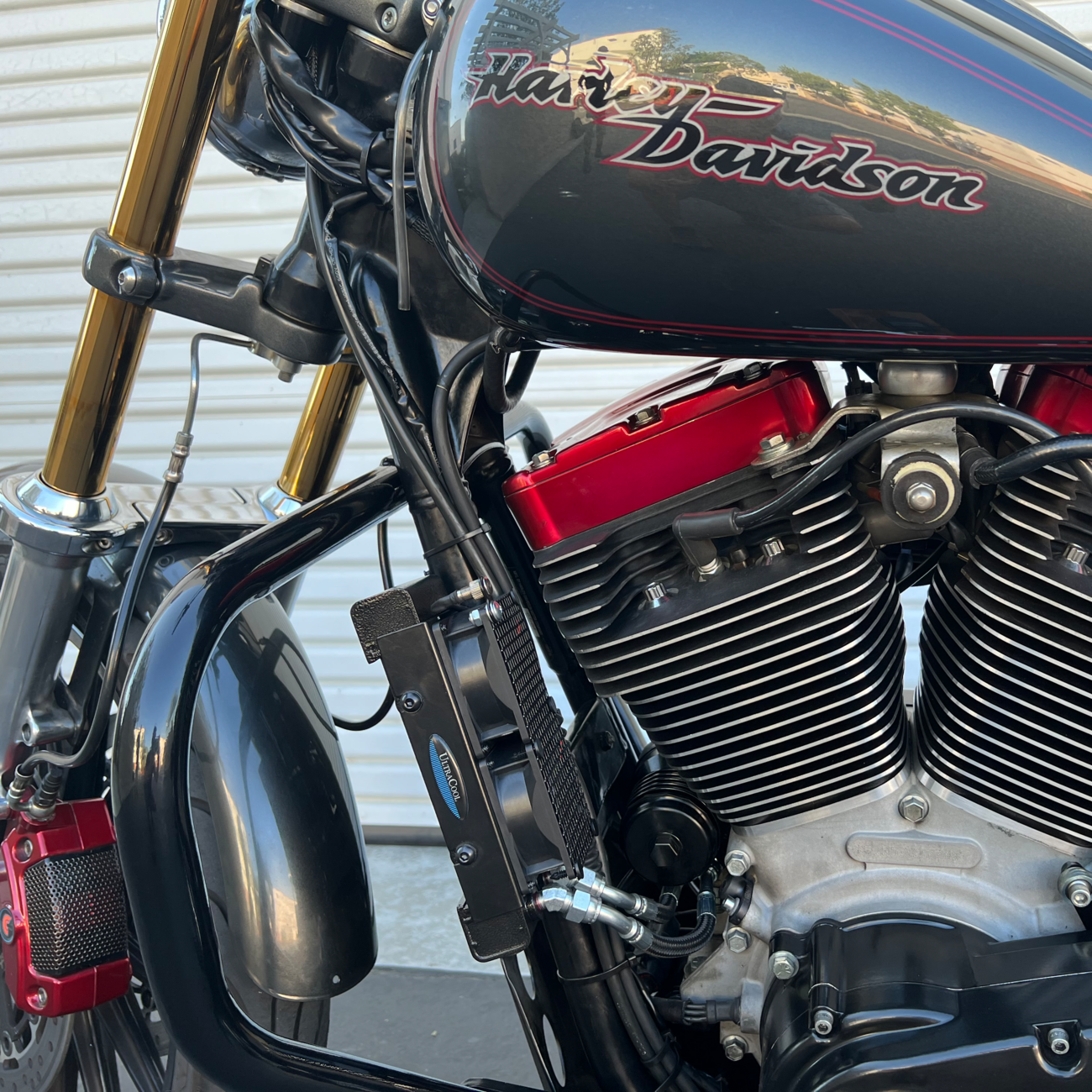 Ultracool Oil Cooler Kit - Naked - Black - Dyna/FXR/Softail/Touring Harley Davidson